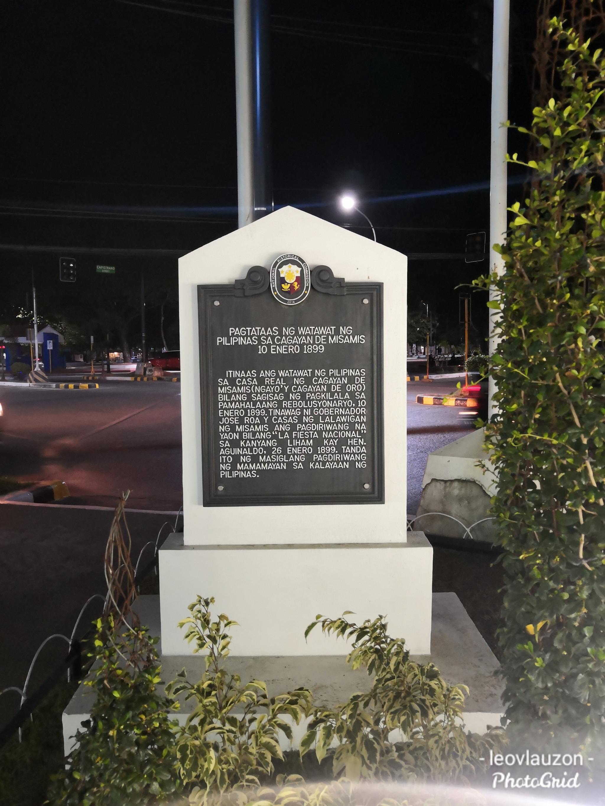 Raising of the Philippine Flag in Cagayan de Misamis historical marker
